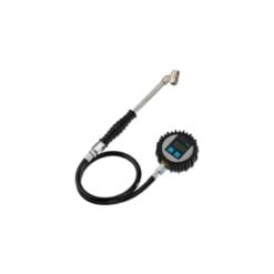 PCL silver and black tyre pressure checker with circular digital gauge