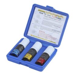 A 3 piece torque limiting socket set 1/" drive