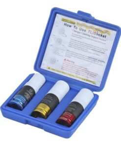 A 3 piece torque limiting socket set 1/" drive
