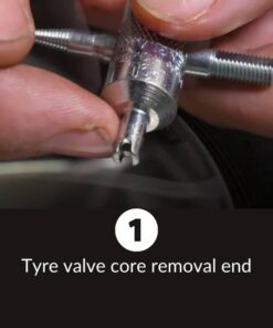 The tyre valve removal part of the tool