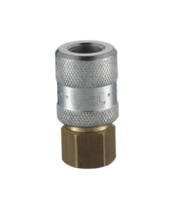 Female screw-on tyre valve connector with open end