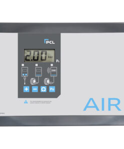 PCL Accura Wall Mounted Tyre Inflator is light grey with a dark grey boarder and digital panel.