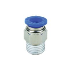 Hex Body Make Stud (BSPT) 10mm OD - 1/2" | PC10-04