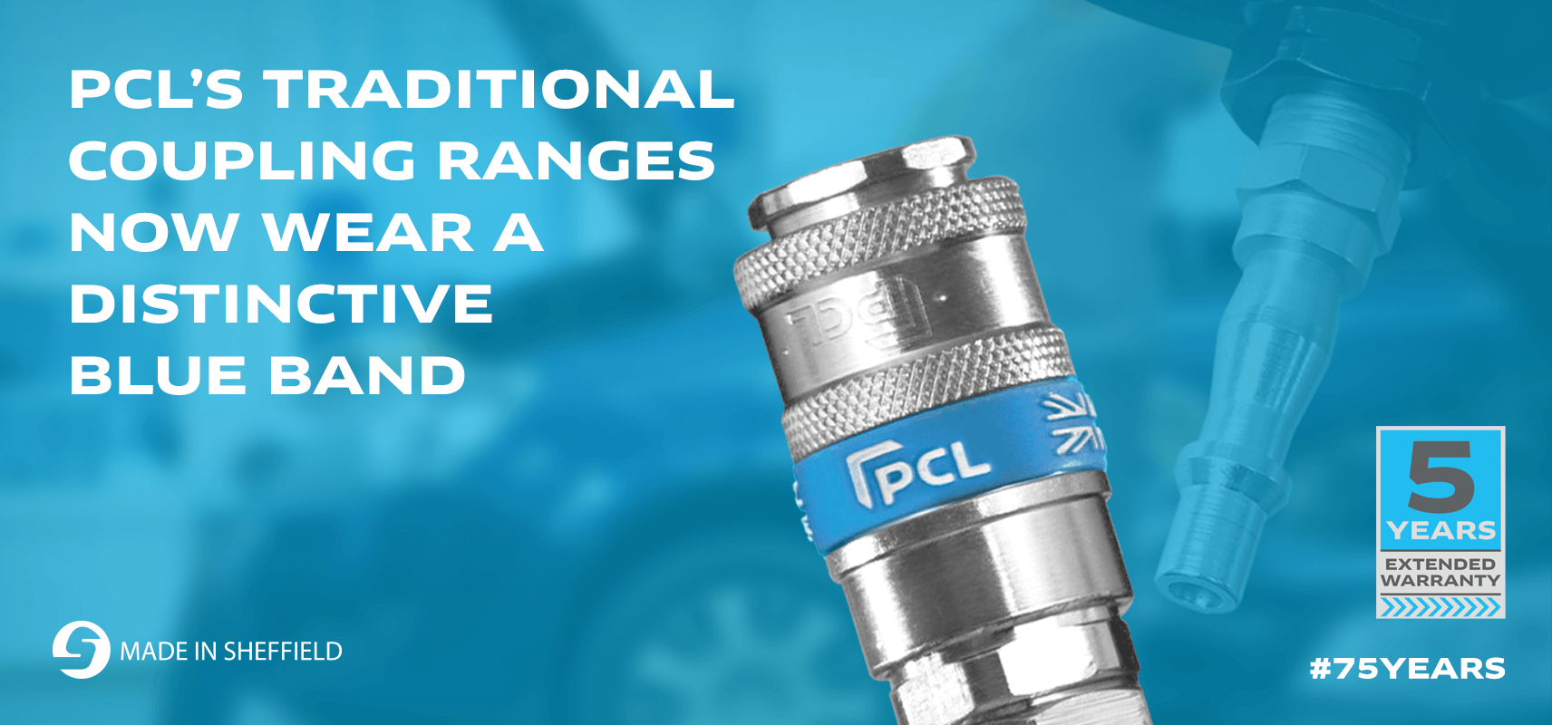 PCL couplings now come with a blue band to guarantee a genuine high quality product