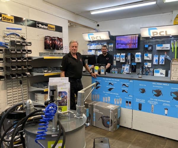 Gary and Neil in the Metro Sales shop based in Surrey