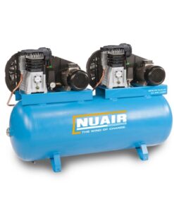 Product shot with a white background of the Turquoise 3HP Tandem Static Air Compressor