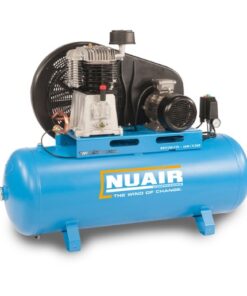 Product shot with a white background of the Turquoise Nuair 5.5HP Two Stage Static Air Compressor