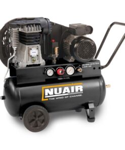 Product photo with a white background of the Black Low Noise Portable Air Compressor