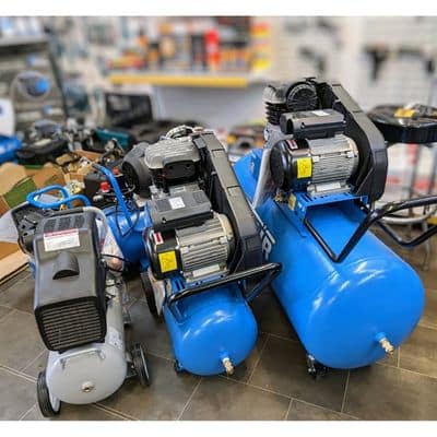 Air compressors in our Metro Sales shop