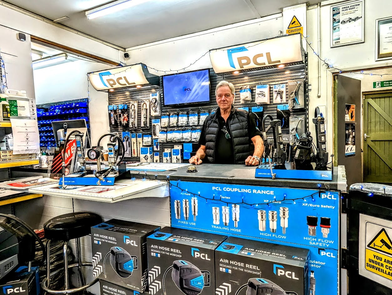 Metro Sales founder Gary Crotty at our Surrey Air Compressor Shop