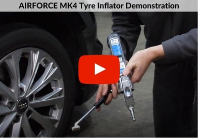 YouTube screen capture from the PCL video showing how to use the Airforce MK4 Tyre Inflator
