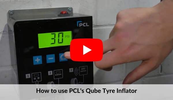 YouTube screenshot of PCL's video demonstration for the qube tyre inflator