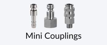 Image shows 3 examples of PCL's mini coupling range