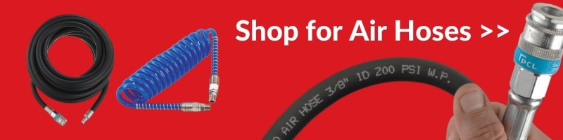 Red Banner with some pictures of air line hoses. If you click this banner it will take you to our shop page about Air Hoses.