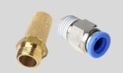 Images of two different types of air hose fittings that link to the hose fittings category page.