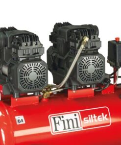 Double pump on top of the Siltek 50 litre quiet air compressor
