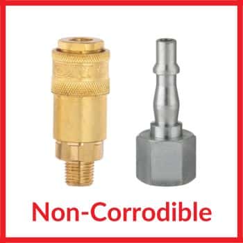 Non-corrodible quick coupling from PCL