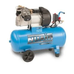 Nuair Lubricated 50L Air Compressor - Direct Drive in Blue
