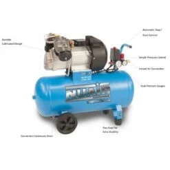 Technical details of the Nuair 100L lubricated compressor