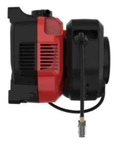 Side view of the Fini Genius wall mounted air compressor