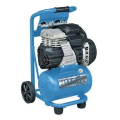 Nuair 10L Silenced Oil Free Air Compressor with wheels and a handle for mobility