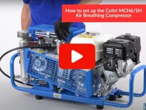 Screenshot from the video showing how to set up the Coltri MCH6/SH Air Breathing Compressor