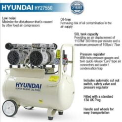 Key benefits of the Hyundai low noise air compressor