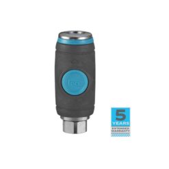 PCL Female push button safety coupling with blue button for compressed air