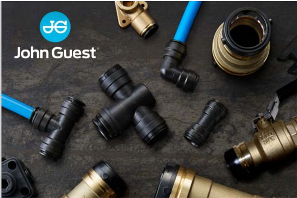 A selection of piping and pipe fittings from John Guest for Air Compressor Systems.