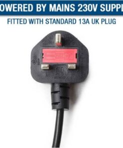 Image of a 13 amp standard UK plug - the Hyundai 8L compressor runs from it.