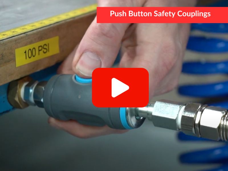 Video screenshot of the new push button safety couplings from PCL