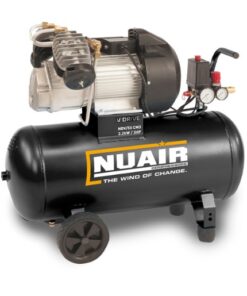 Product shot with a white background of the Black Nuair 50L Lubricated Air Compressor