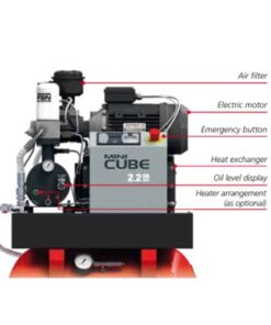 labelled parts of the main compressor on the Fini Cube Mini