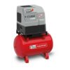 Product shot of the Fini Cube 270L Receiver Mounted Air Compressor with a Red tank.