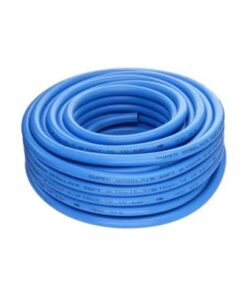 A blue 25m coil of the Nobelair flexible air hose. There are no fittings on this air hose.