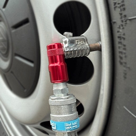 Closed End Angled Tyre Valve Connector | 1/4" Female Thread - Image 2