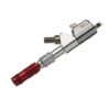 Product image with a white background of the silver and red quick change tyre valve tool from PCL