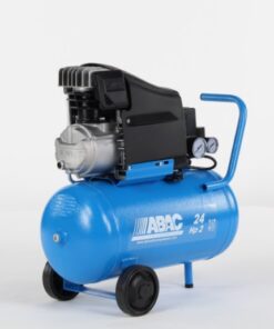 Back view of the blue Abac pole position L20 air compressor