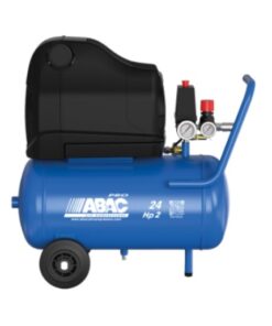the dark blue Abac Pole Position OSS20P compressor side view. This is a product shot on a white background.