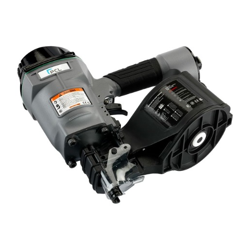 Product show with a white background of the side view of PCL's grey air nail gun