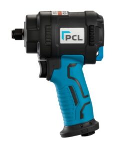 side view of the blue and grey 1/2” stubby impact wrench from PCL.